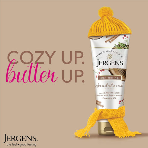 Jergens Sandalwood Body Butter Lotion, Moisturizer with Sandalwood Essential Oil for All Skin Types, 7 Fluid oz