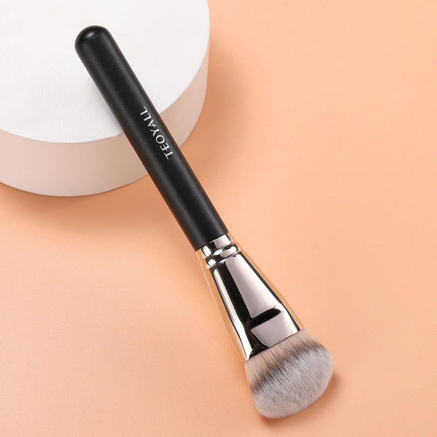 TEOYALL Large Dense Flat Angled Foundation Brush - Kabuki Brush for Liquid Cream Powder Makeup