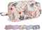 Narwey Large Makeup Bag, Travel Cosmetic Organizer Toiletry Bag for Women (Beige Flamingo, Large)