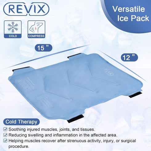 REVIX Hip Ice Pack Wrap for After Surgery, Reusable Cold Compress for Hip Bursitis, Soft Plush Lined for Pain Relief