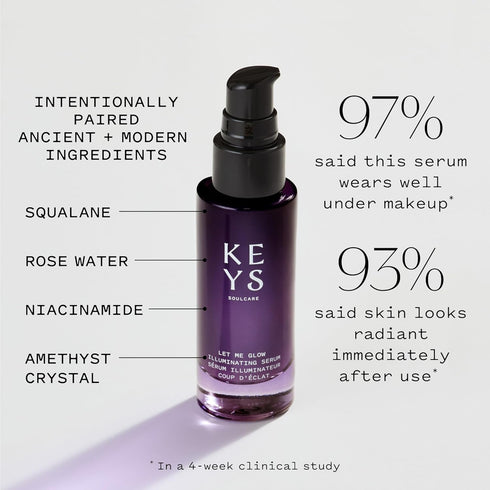 Let Me Glow Illuminating Serum & Makeup Primer, Brightens & Plumps for Highlighted, Dewy & Glowing Skin with Niacinamide, Vegan, Cruelty-Free, 1 Fl Oz