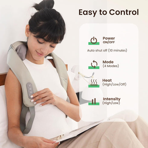 Upgraded Graphene Heating Neck and Shoulder Massager Pillow - Cordless Shiatsu Relief