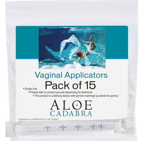 Aloe Cadabra Disposable Vaginal Applicators, 15 Pack