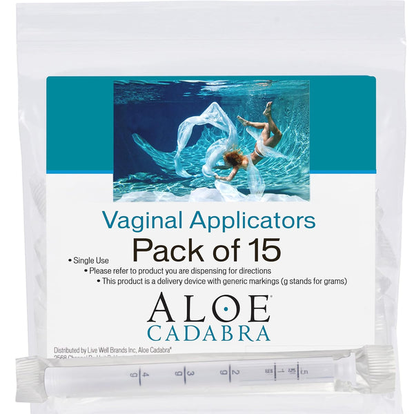 Aloe Cadabra Disposable Vaginal Applicators, 15 Pack