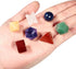 Amogeeli 7 Chakra Crystal Platonic Solids Sacred Geometry Set, Healing Stone Gift Kit with Merbaka Star