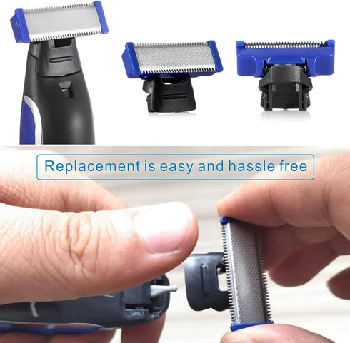 LINMEI Shaver Charging Cable and Replacement Heads, Compatible with Microtouch Solo Mens Shaver (4 Blades & 1 USB Cable)