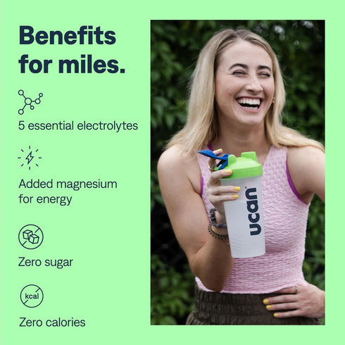 UCAN Hydrate Electrolyte Drink Mix Watermelon Flavor, 30 Servings, Sugar-Free, Keto-Friendly, Vegan
