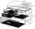ZHIAI Stackable Storage Drawers, Acrylic Bathroom Counter Organizer, Clear Makeup Organizers for Vanity, Kitchen