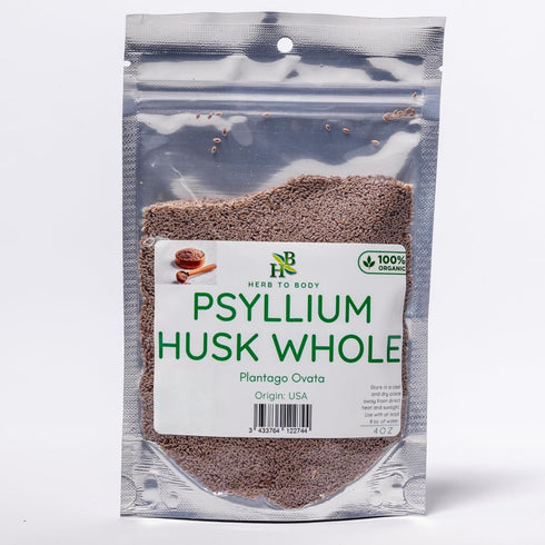 Psyllium Husk Whole | Organic Plantago Ovata | 4oz