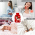 Hot Water Bag 2 Liter Hot Water Bottle, Heat Up and Refreezable Hot Cold Pack with Knit Cover for Pain Relief Therapy