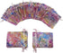 100pcs Sheer Organza Favor Bags, Rattan Print Gift Bags, Drawstring Pouches for Wedding Baby Shower (3x4 inch, coral