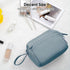 Narwey Large Women Makeup Bag, Wide-open Travel Cosmetic Organizer, Toiletry Bag for Cosmetics, Greyish Blue