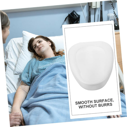 SHERCHPRY Heavy Duty Plastic Bed Pan for Elderly and Bedridden Patients Ergonomic Design for Comfort for Home Use