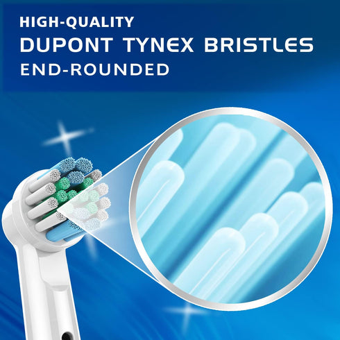 Replacement Brush Heads Compatible with Oral B Braun Electric Toothbrushes, 4PCS Small Round Head