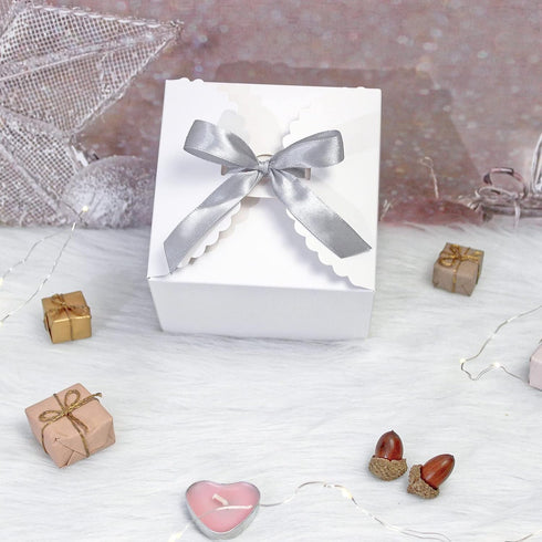 WEWILUCK Small White Gift Box, 10 PCS Pretty Favor Boxes with Lids for Wedding, Birthday, Party, Holiday