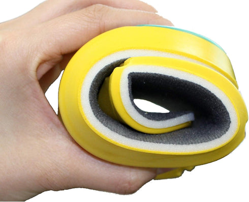 Orthotic Memory Foam Elevator Shoe Insole for Plantar Fasciitis, 1/2 Inch Height Increase (Yellow) - Large