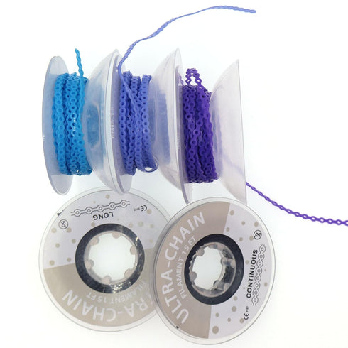 1 Roll/15Ft Orthodontic Dental Elastic Power Chains, Ultra Power Rubber Chain Long Short Closed (Violet)