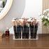 HIIMIEI Clear Acrylic Makeup Brush Holder Organizer - 6-Slots Cosmetic Brushes Storage for Vanity Countertop