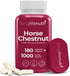 Horse Chestnut Extract 500mg - 180 Vegetarian Capsules, Organic Supplement for Daily Wellness & Circulation, 3-Month