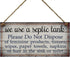 Functional Interior House Sign, 5" x 10" Septic Tank Sign - Please Do Not Dispose of…