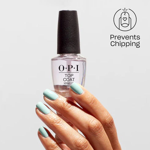 OPI Nail Lacquer Top Coat - Clear Nail Polish, Quick Drying, High Shine, Chip Resistant