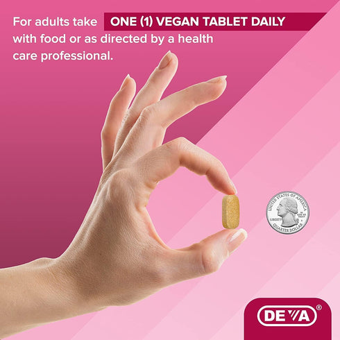DEVA Vegan Vitamins Hair, Nails & Skin Supplement, 500 mcg Biotin, 90 Tablets (Pack of 2)