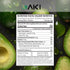 AKI Avocado Superfood Powder (6oz/170g), Rich in Nutrients, Ideal for Smoothies, Yogurt, or Milkshake Popsicles