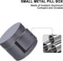 Small Pill Case, Metal Waterproof Pill Box, Round Aluminum Alloy Storage Organizer for Vitamins (Gray)