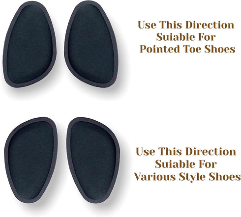 CB 4-Pairs Forefoot Metatarsal Pads, Ball-of-Foot Cushions for Pain Relief, for Men & Women, Style B-No Sticker