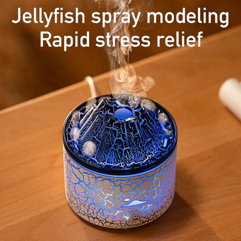 Volcano Diffuser, Humidifier Flame Diffuser Humidifier Spray Aromatherapy Machine Large Capacity Household Use