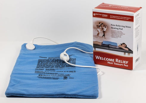 Battle Creek Welcome Relief Heating Pad - Moist or Dry, 14" X 24", Washable, Fast-Heating
