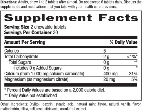 Country Life 60 Count Acid Rescue Chewable Tablets - Vegan Heartburn Relief