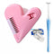 Intimate Grooming Set for Women, 3 Shapes Razors with Storage Bag and Toothbrush Set, Pink (Love Heart & T Set)