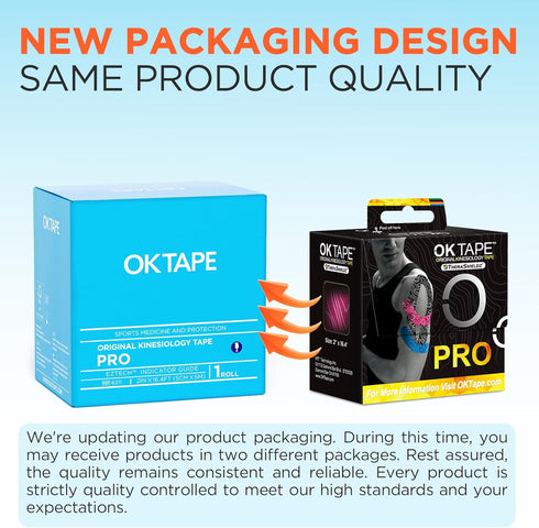 OK TAPE PRO Kinesiology Tape, 2 inch x Long Roll 16ft, Elastic Athletic Tape, Therapeutic Latex Free, Beige