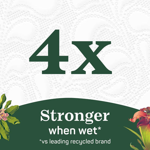 Aria 100% Recycled Toilet Paper, 1 Pack of 6 Rolls, 3 Soft Layers with Recyclable Paper Packaging