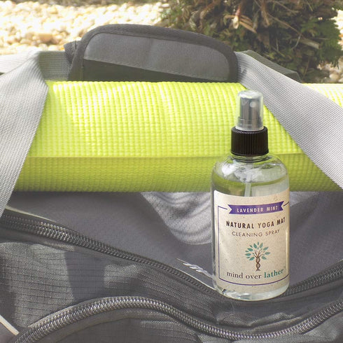 Mind Over Lather 100% 8oz Natural Yoga Mat Cleaning Spray | Works with All Mats | Cleans and Restores Using Essential