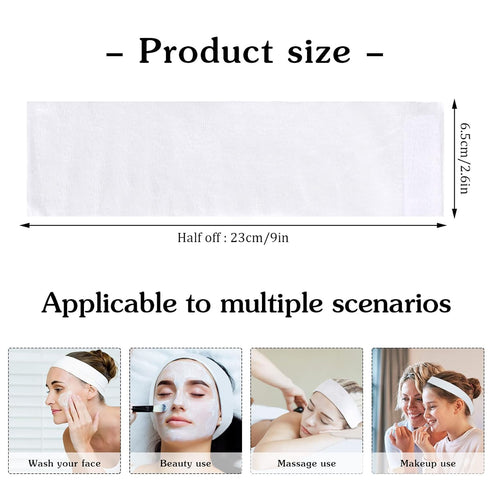 Pimoys Disposable Spa Headband for Women, 30 Count Skincare Facials Headbands for Esthetician Supplies