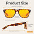 99% Blue Light Blocking Glasses for Women Men, Relieve Eye Strain, Sleeping Glasses, Amber Glasses for Gamer