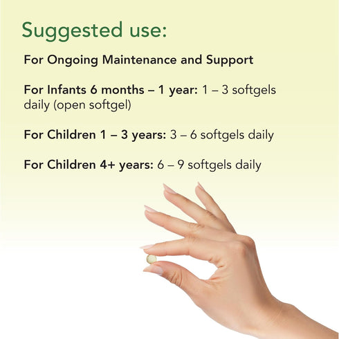 CHILDLIFE ESSENTIALS Pure DHA for Kids, DHA Supplements, Natural Berry, 90 Softgels