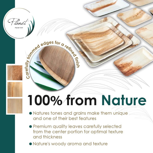 25 Disposable Palm Leaf Cutlery, Eco-Friendly Wooden Soup Spoons for Food, Party, Buffet (5 Inch)