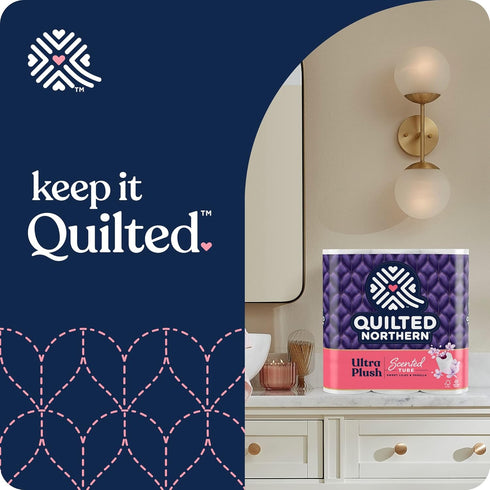 Quilted Northern Ultra Plush Toilet Paper, 6 Mega Rolls = 24 Regular Rolls, 3 Ply Soft Toilet Tissue