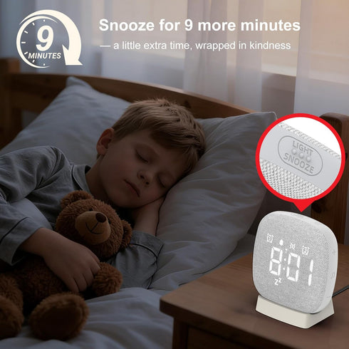 Lxpord 36 Snooze, White Noise Machine with Dual Alarm Clock, Soothing Sounds, Vibrating Bed Shaker Under Pillow, Sleep