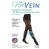 NuVein Compression Pantyhose, 15-20 mmHg Support, Women's Sheer Nylon Hosiery Tights, Black, Petite