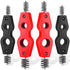Honoson 4 Pieces Copper Pipe Cleaner Tool, 4 in 1 Brush for Plumbing Installation (Black, Red)