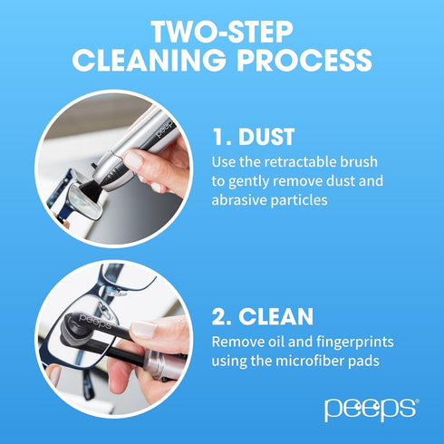 Red-1 Count (Pack 1) Peeps Glasses Cleaner - for Eyeglasses, Reading Glasses, and More - Lens Cleaner with Carbon