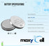 MaxyCell 2450 CR2450 3V DL2450 (6 Pack) Lithium Coin Cell Battery High-Capacity Long-Lasting Reliable Power