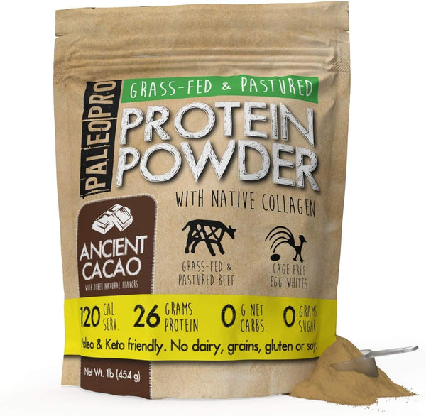 PaleoPro Protein Powder - Grass-Fed, Pastured, Cage-Free Protein | Gluten Free, Dairy Free, No Sugar, 15 Servings