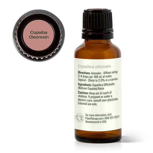 Plant Therapy Copaiba Oleoresin, 30 mL (1 oz), 100% Pure, Therapeutic Grade