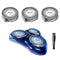 HQ8 Replacement Heads for Philips Norelco Aquatec Shavers, Compatible with PT720, PT730, AT810 Models, 3pcs