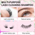 Lash Shampoo Kit for Extensions, Eyelash Extension Cleanser, Lash Cleaning Kit with Makeup Pad, Brush, Rinse Bottle